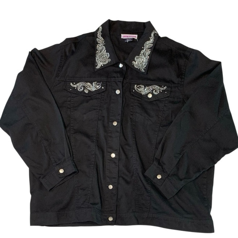 COLOR CREATIONS Western Bling Trucker Jacket Sz 3X